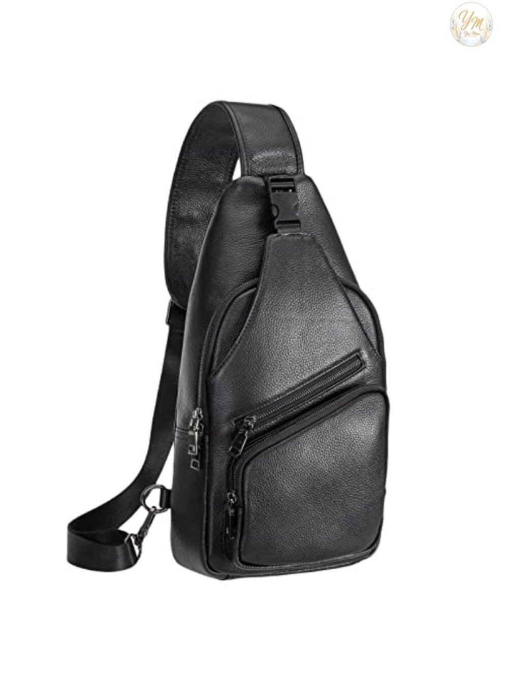 Italian Leather Sling Chest Crossbody Bag Anti-Theft Casual Daypack